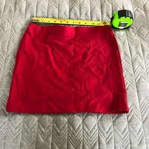 Red stretchy miniskirt